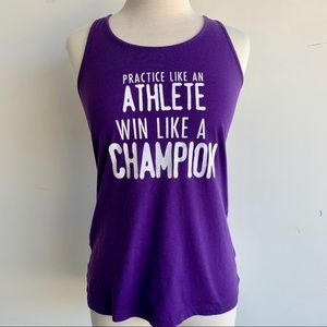 District purple cheer tank top size XS